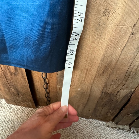 Talbot Runhof "Authentic" Dark Blue Duchess Satin Column Gown - Size 12 - NWT - Picture 14 of 14